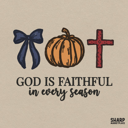 God Is Faithful in Every Season Fall PNG, Christian PNG
