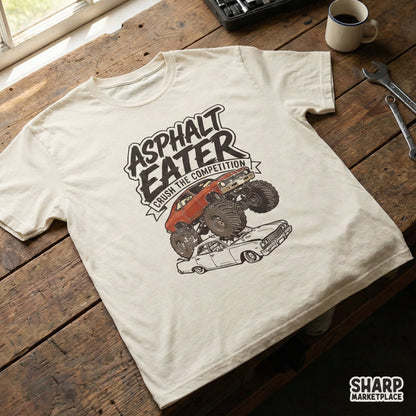 Asphalt Eater PNG, Monster Truck Shirt Design - 300 DPI Design for T-Shirt