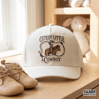Western style digital download for sublimation, featuring a charming cowboy kid on a horse, perfect for trendy shirts and nursery wall art.