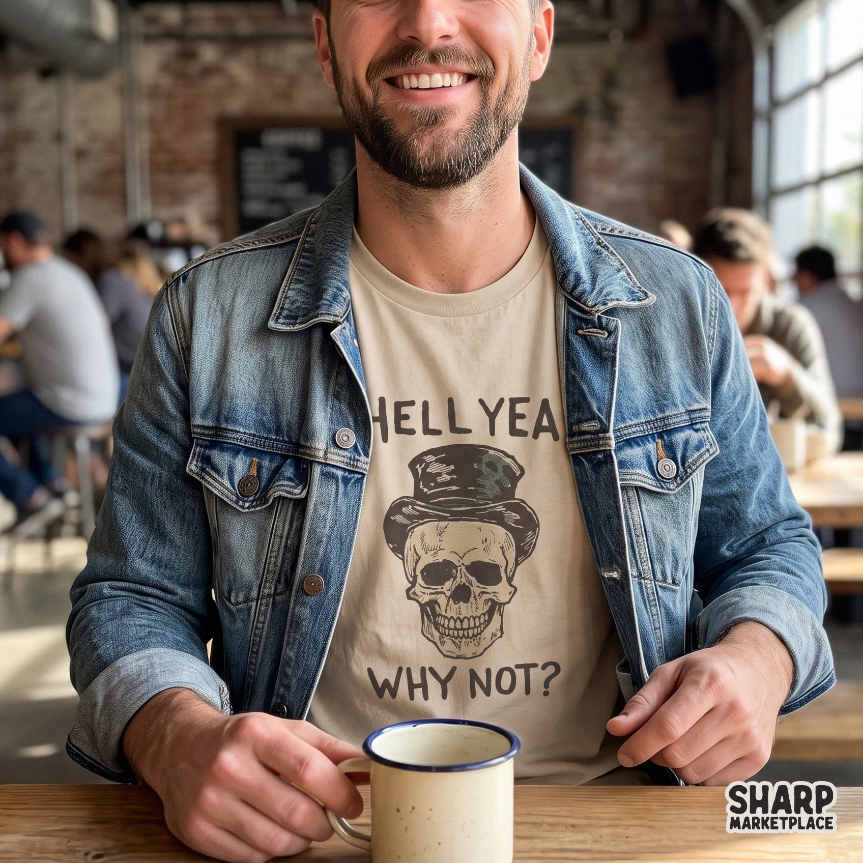 Sarcastic skull in top hat graphic for retro Halloween shirts and digital sublimation crafts