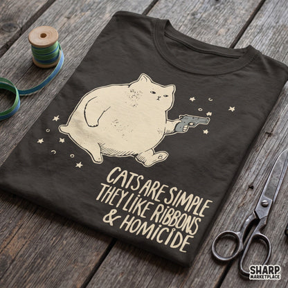 Unhinged floating cat design with a funny sarcastic humor quote for t-shirt sublimation and digital PNG crafts