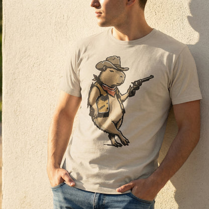 Cowboy Capybara PNG, Funny Animal Art Digital Download - 300 DPI Design