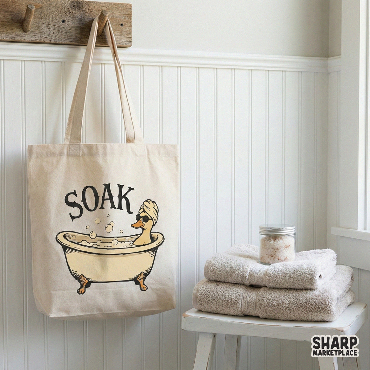 Soak PNG, Duck In Bathtub Relaxation - 300 DPI Design for T-Shirt