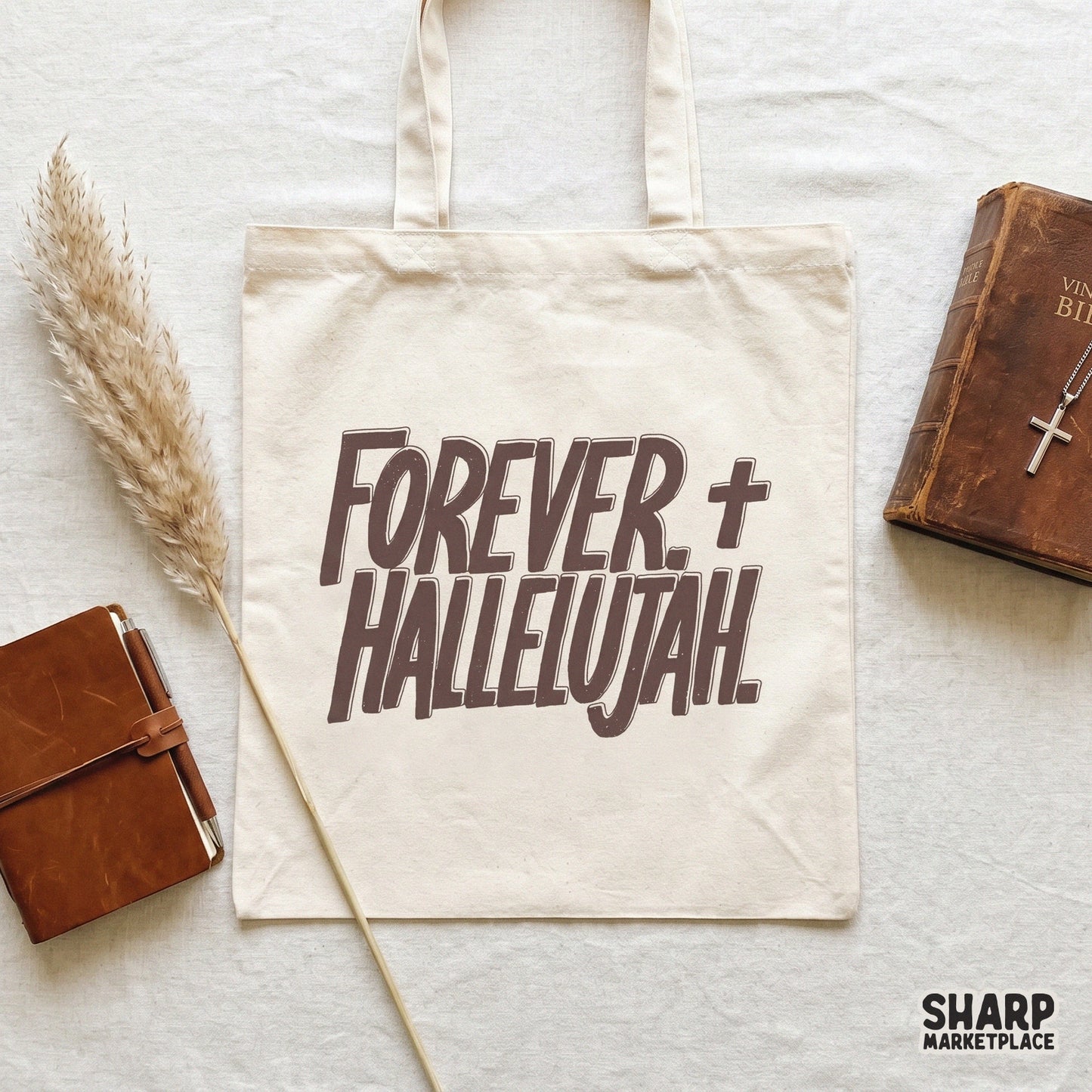 Forever Hallelujah groovy retro Christian PNG for trendy religious worship t-shirts and faith-based apparel designs