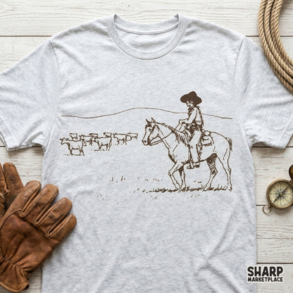 Ranch Cattle Drive PNG, Western PNG - 300 DPI Design for T-Shirt