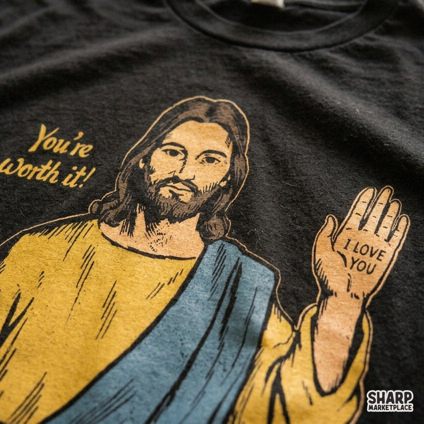 You're Worth It Christian Png, Jesus Loves You Shirt Png
