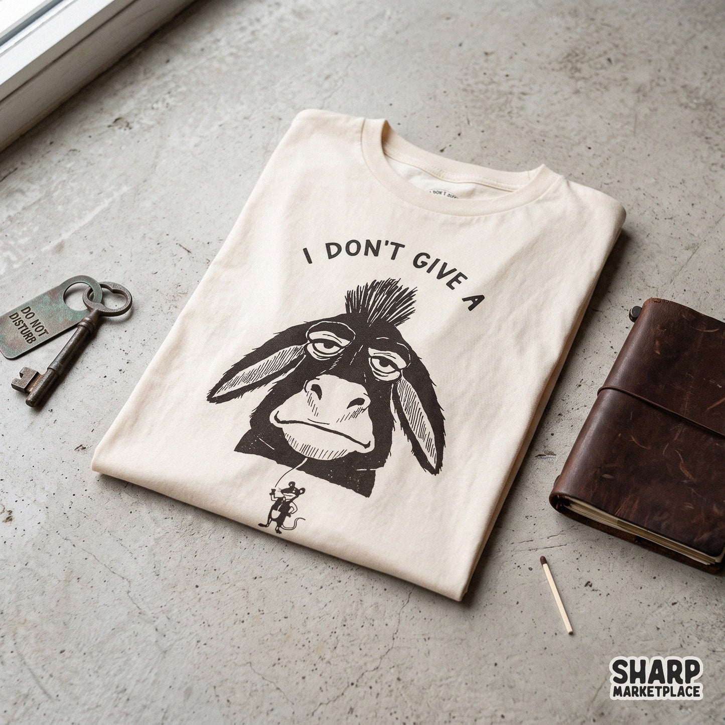 Sarcastic retro animal meme digital PNG design featuring a vintage donkey graphic for sublimation t-shirts