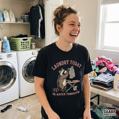 Laundry Today Or Naked Tomorrow Sublimation PNG, Funny