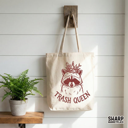 Trash Queen Raccoon PNG, Funny Animal Crown Design - 300 DPI Design for