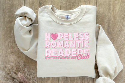 Hopeless Romantic Readers Club PNG, Vintage Bookish Digital Clipart - 300