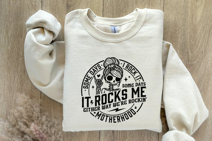 Some Days I Rock It, Some Days It Rocks Me SVG - 300 DPI Design for T-Shirt