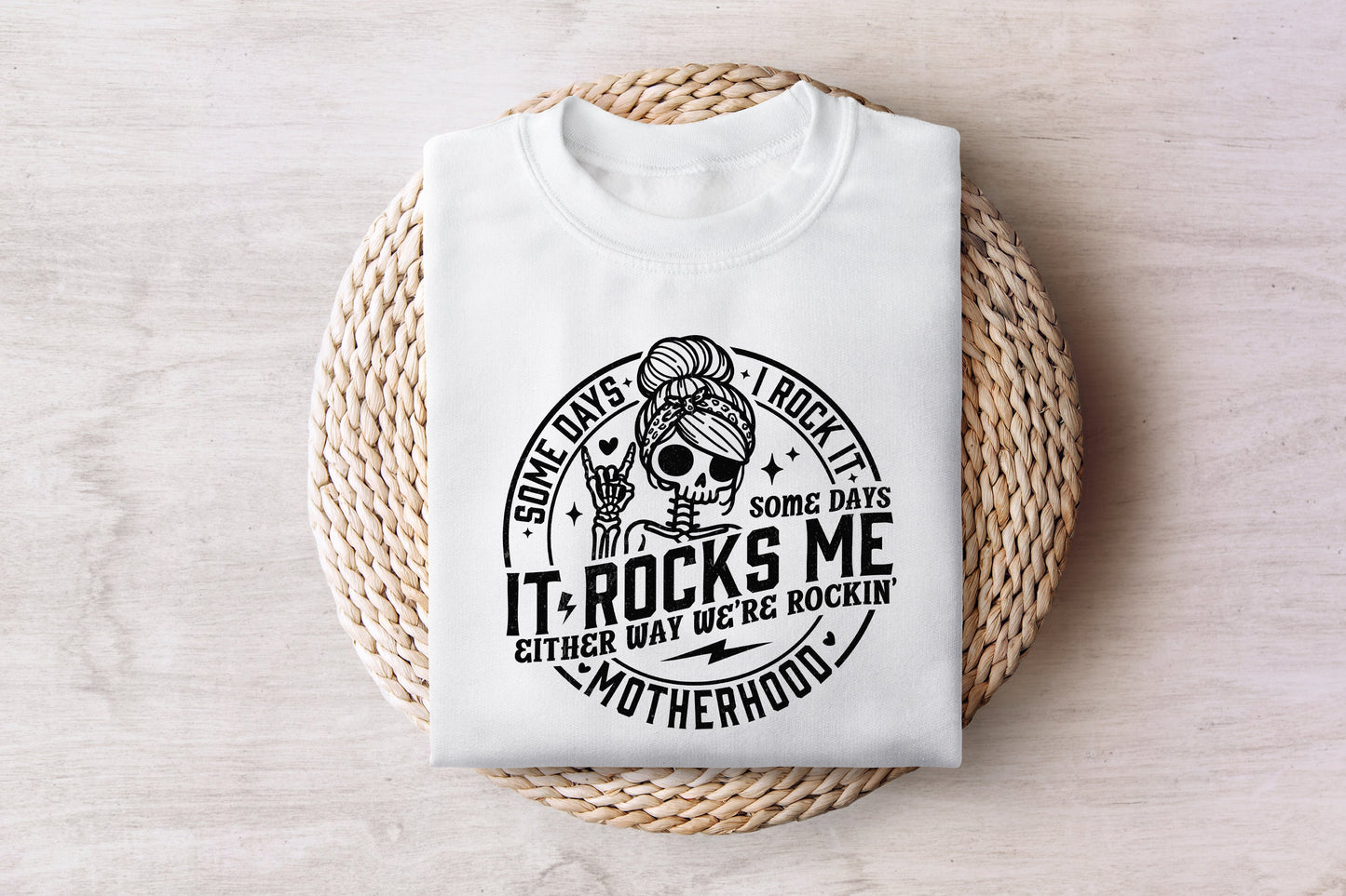 Some Days I Rock It, Some Days It Rocks Me SVG - 300 DPI Design for T-Shirt