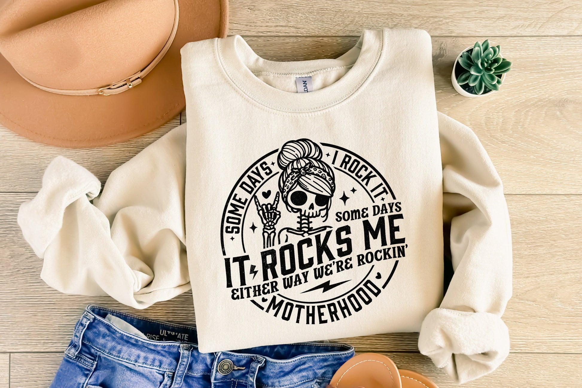 Some Days I Rock It, Some Days It Rocks Me SVG - 300 DPI Design for T-Shirt