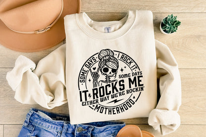 Some Days I Rock It, Some Days It Rocks Me SVG - 300 DPI Design for T-Shirt