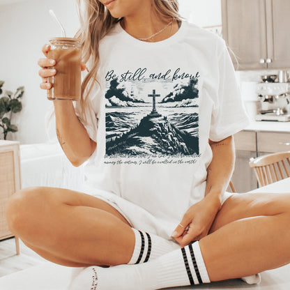 Be Still and Know Psalm 46:10 PNG, Christian Sublimation Design - 300 DPI