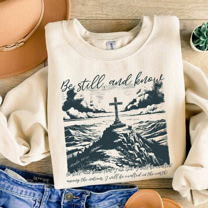 Be Still and Know Psalm 46:10 PNG, Christian Sublimation Design - 300 DPI
