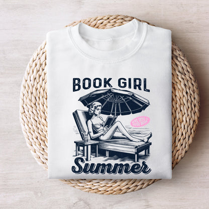 Book Girl Summer PNG, Beach Book Lover - 300 DPI Design for T-Shirt