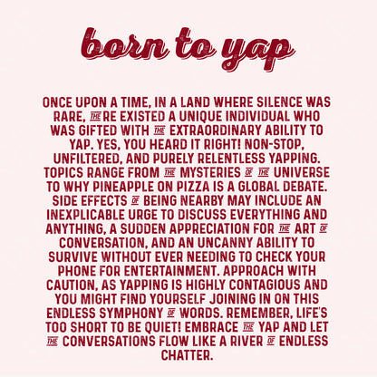 Born to Yap Digital Download, Funny Meme PNG - 300 DPI Design for T-Shirt