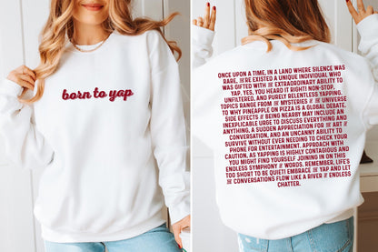 Born to Yap Digital Download, Funny Meme PNG - 300 DPI Design for T-Shirt