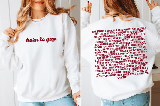 Born to Yap Digital Download, Funny Meme PNG - 300 DPI Design for T-Shirt