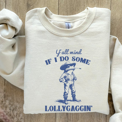 Y'all Mind If I Do Some Lollygagging? Funny Frog and Toad PNG, Meme