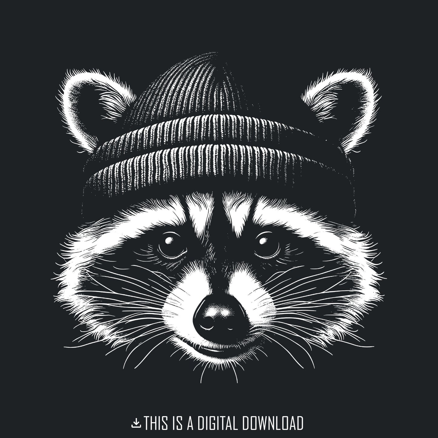 Bandit Cute Raccoon SVG, Funny Animal Shirt Design - 300 DPI Design for