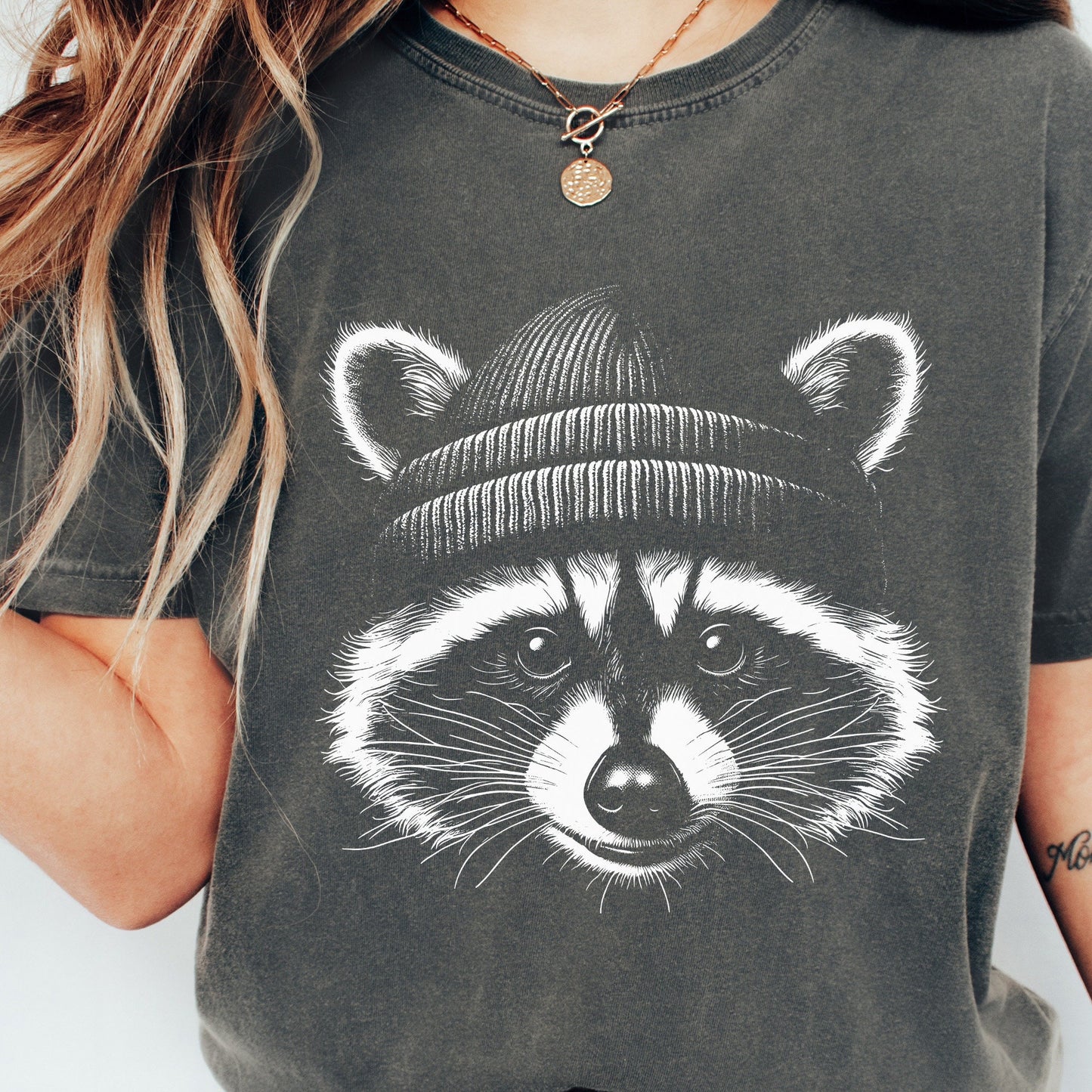 Bandit Cute Raccoon SVG, Funny Animal Shirt Design - 300 DPI Design for