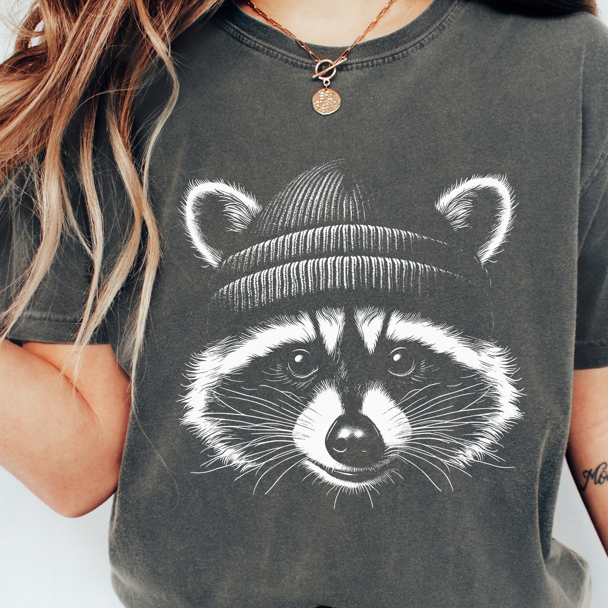 Bandit Cute Raccoon SVG, Funny Animal Shirt Design - 300 DPI Design for