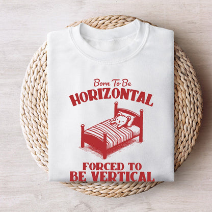Born To Be Horizontal SVG PNG, Funny Bear Meme Shirt Design - 300 DPI