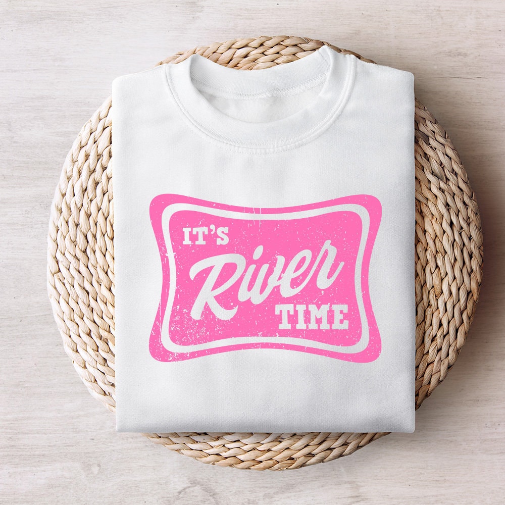 It's River Time Neon Summer Digital Download PNG SVG, River Life - 300