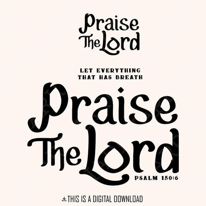Praise The Lord PNG, Jesus - 300 DPI Design for T-Shirt