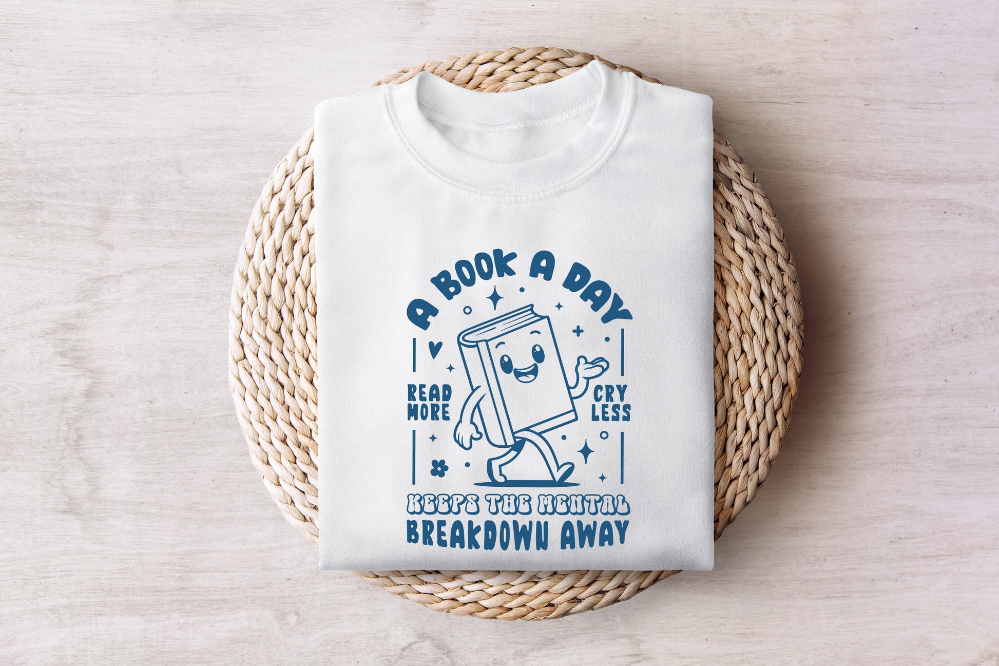 A Book A Day Keeps The Mental Breakdown Away Sticker, Funny Book Lover