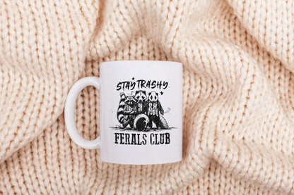 Stay Trashy PNG, Funny Raccoon Opossum Skunk - 300 DPI Design for T-Shirt