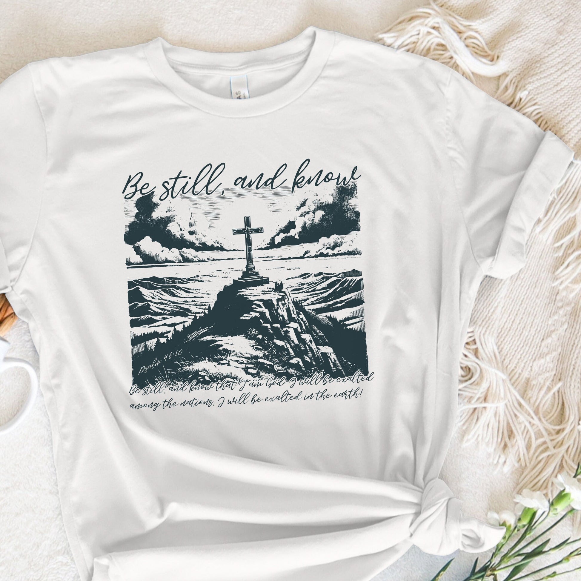 Be Still and Know Psalm 46:10 PNG, Christian Sublimation Design - 300 DPI