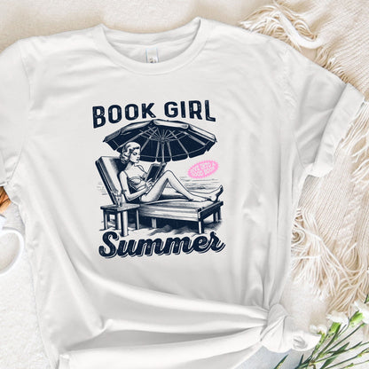 Book Girl Summer PNG, Beach Book Lover - 300 DPI Design for T-Shirt