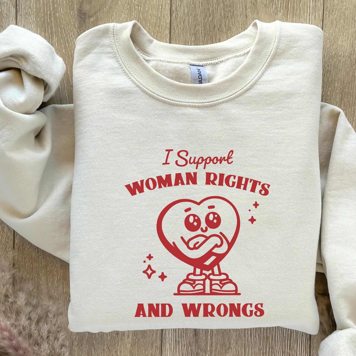 I Support Women's Rights and Wrongs PNG, Funny Feminist Design - 300 DPI