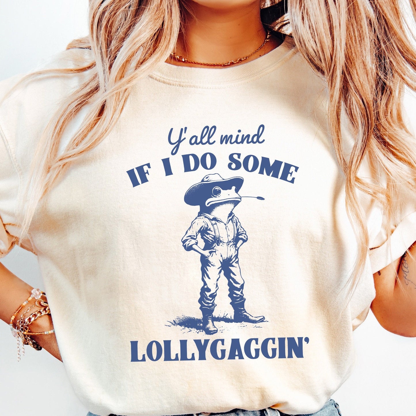 Y'all Mind If I Do Some Lollygagging? Funny Frog and Toad PNG, Meme