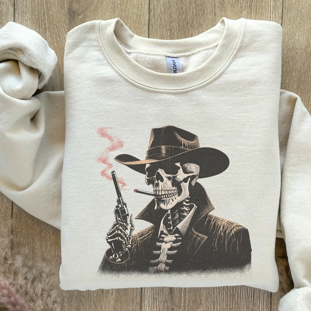 Cowboy Skeleton Western Sublimation, PNG Digital Download - 300 DPI