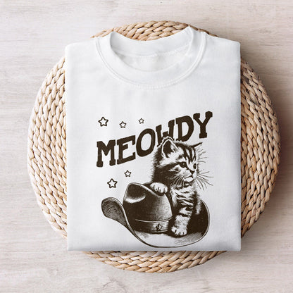 Meowdy Cute Cat Alt 2, Ranch Life png - 300 DPI Design for T-Shirt