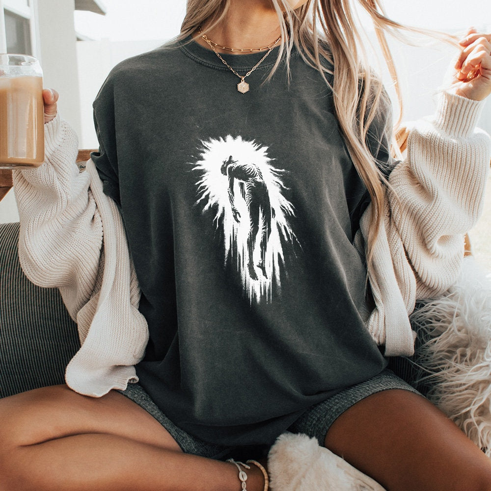 Illuminated Silhouette PNG, Radiant Human Figure Art - 300 DPI Design for