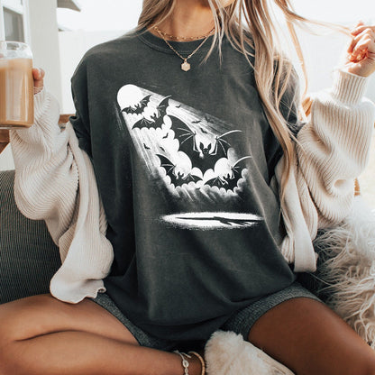 Flying Bats PNG, Gothic Bat Art - 300 DPI Design for T-Shirt