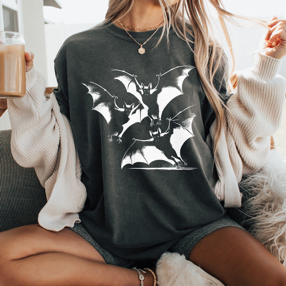 Bat Silhouette PNG, Spooky Bat Art - 300 DPI Design for T-Shirt