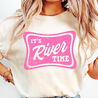 It's River Time Neon Summer Digital Download PNG SVG, River Life - 300