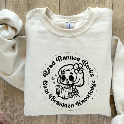 Read Banned Books High Resolution PNG Digital Design Retro Groovy Text,