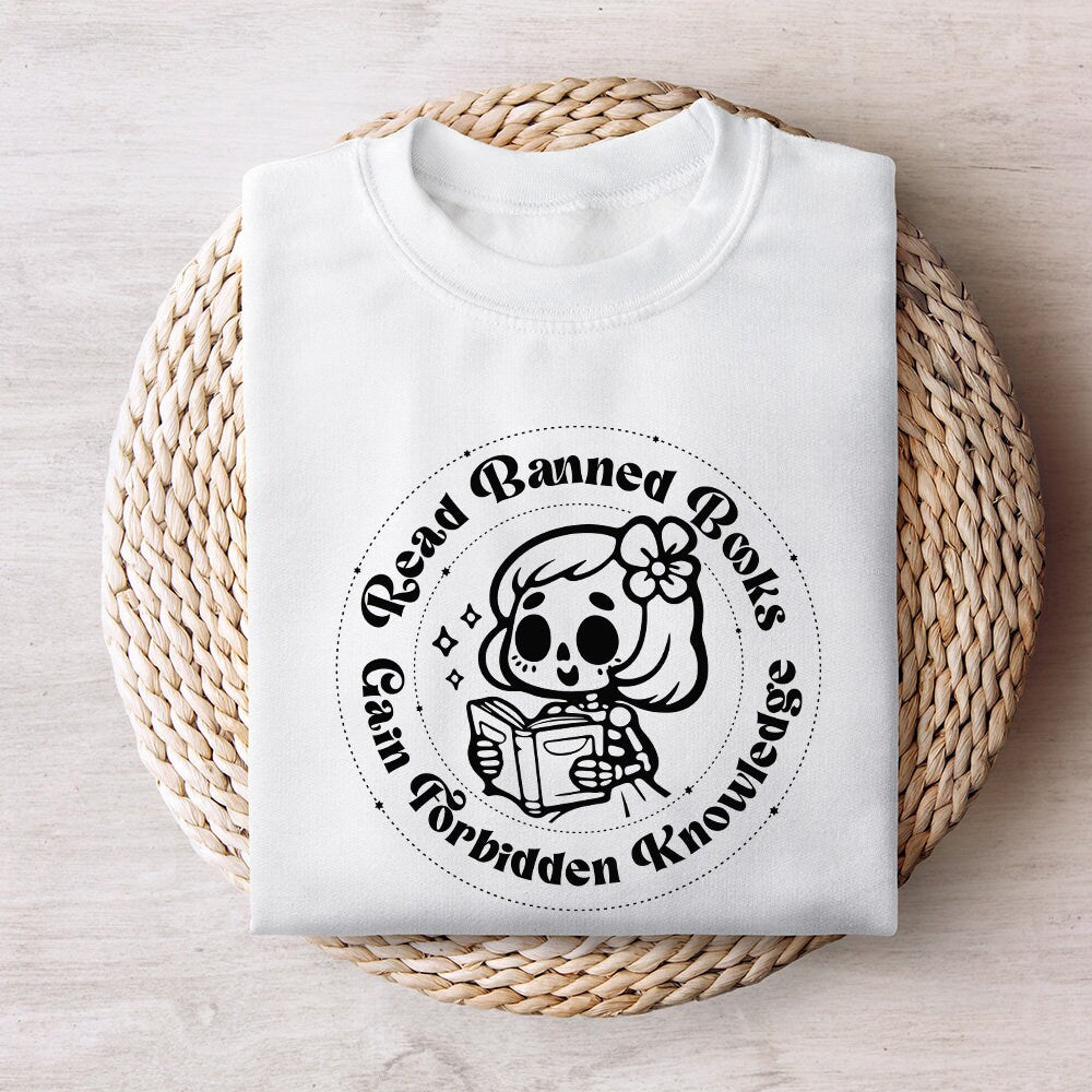 Read Banned Books High Resolution PNG Digital Design Retro Groovy Text,
