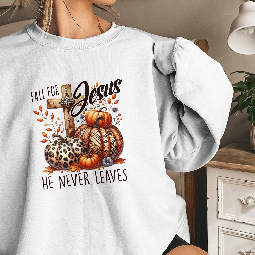 Fall for Jesus PNG Alt 2, Fall Sublimation Designs - 300 DPI Design for