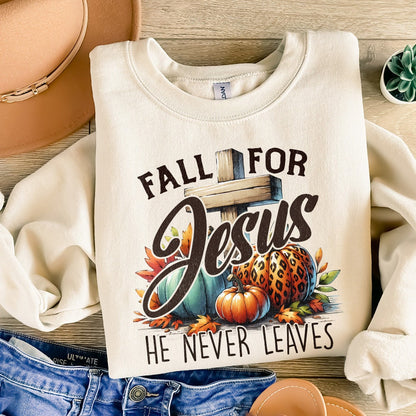 Fall for Jesus PNG, Fall Sublimation Designs - 300 DPI Design for T-Shirt