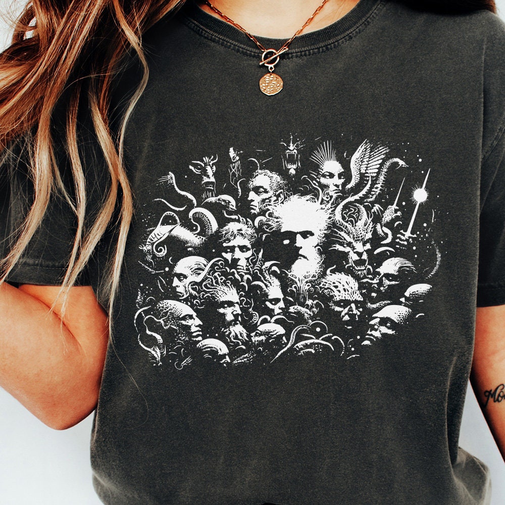 Mythical Faces Art PNG, Fantasy Creature Design - 300 DPI Design for