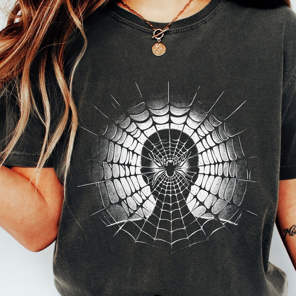 Spider Web Art PNG Alt 2, Gothic Spider Design - 300 DPI Design for T-Shirt
