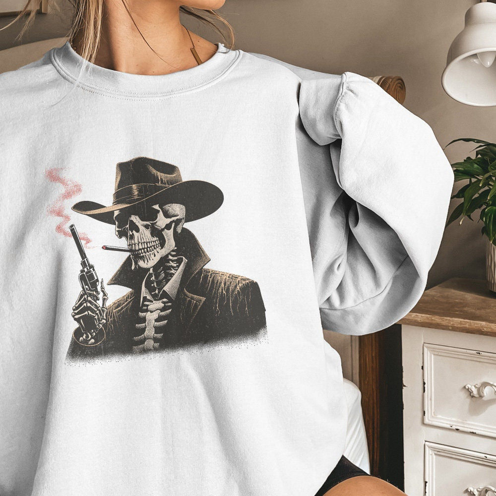 Cowboy Skeleton Western Sublimation, PNG Digital Download - 300 DPI